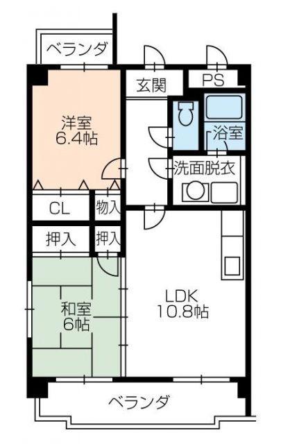 サンヴィレッテ(2LDK/3階)の間取り写真