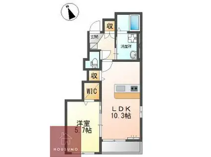 SHUTERUN豊南(1LDK/1階)の間取り写真