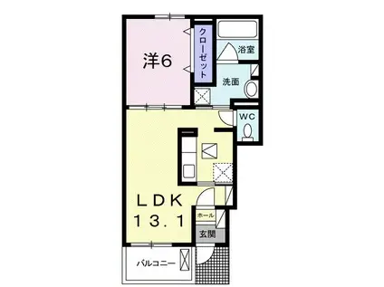 サン・アベニュー(1LDK/1階)の間取り写真