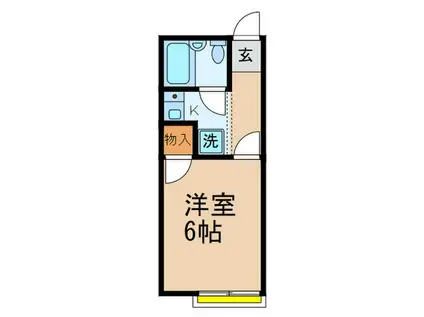 用賀ハイツ(1K/2階)の間取り写真