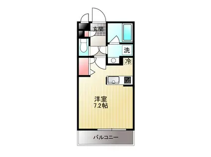 ル・ボワ武蔵境(1K/1階)の間取り写真