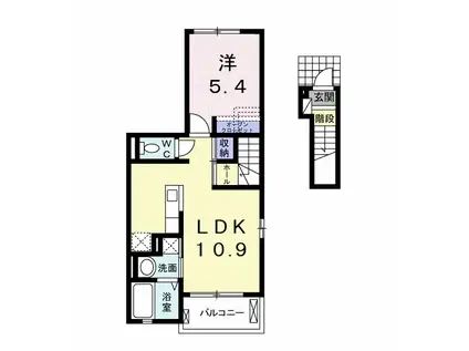 サンリット ガーデン II(1LDK/2階)の間取り写真