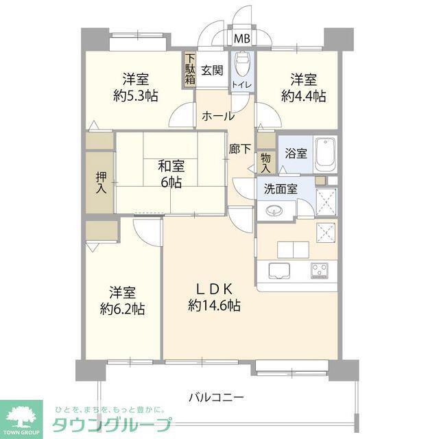 コスモ柏セランス(4LDK/8階)の間取り写真