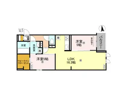 マーレ・カルモ(3LDK/3階)の間取り写真