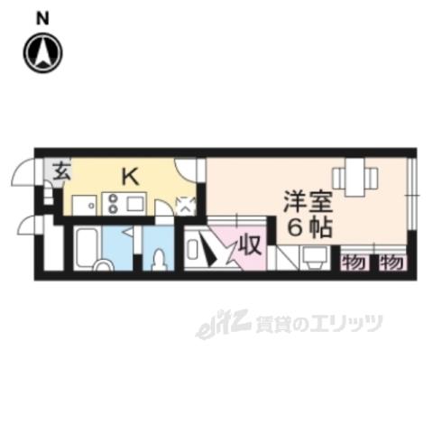 レオパレス 八条(1K/2階)の間取り写真