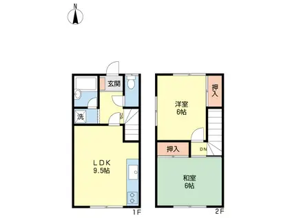 メゾン浪岡(2LDK/1階)の間取り写真