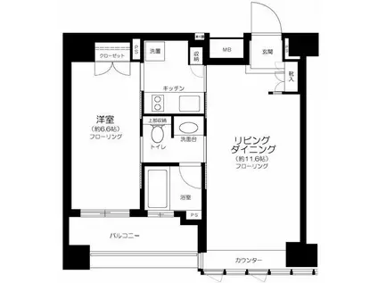 レクセル高田馬場(1LDK/7階)の間取り写真
