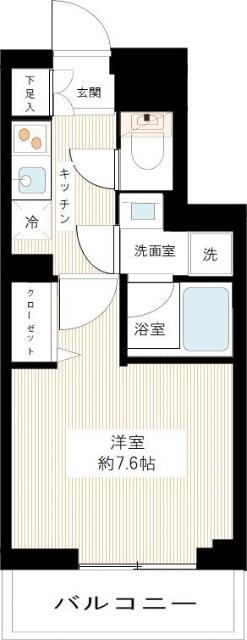 ARCOBALENO HANEDA(1K/1階)の間取り写真