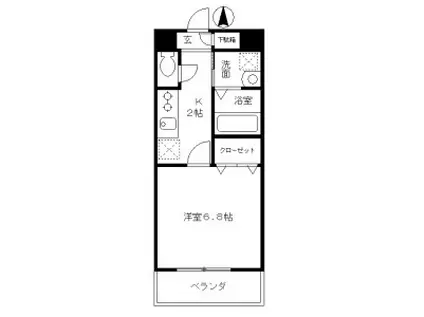 MELIV桜山(1K/4階)の間取り写真