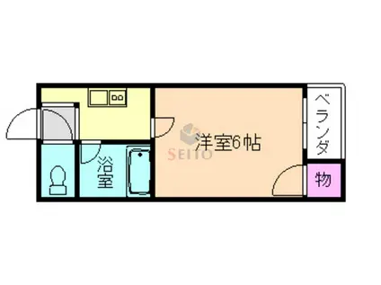 リアライズ服部旧カインドネス服部(1K/4階)の間取り写真