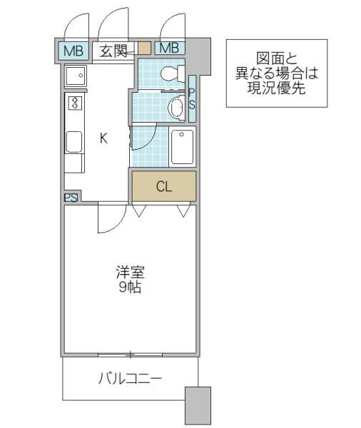 フォーライフネオ水戸(1K/2階)の間取り写真