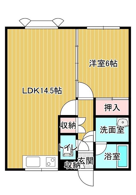 コモード(1LDK/1階)の間取り写真