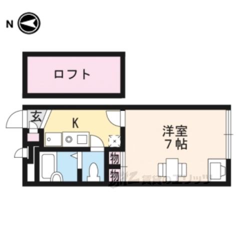 レオパレス行永(1K/2階)の間取り写真