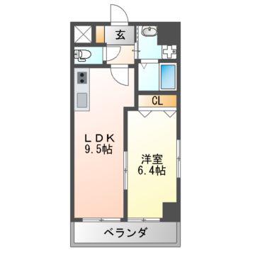 セイワコート松原(1LDK/6階)の間取り写真