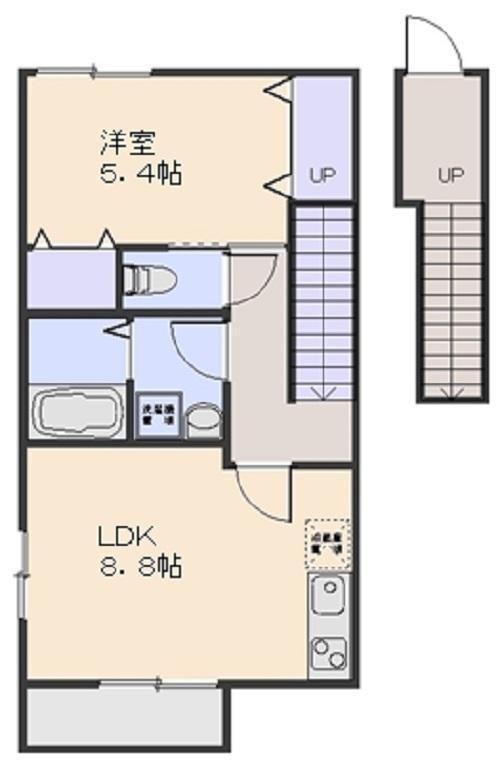 プランティーニIII(1LDK/2階)の間取り写真