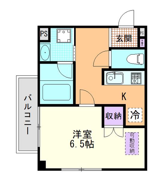 ライフステージ与野(1K/2階)の間取り写真