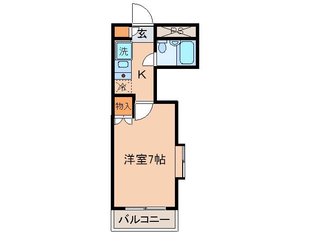 ネオハウス日吉(1K/4階)の間取り写真