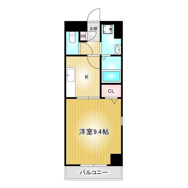 クレセール名駅(1K/5階)の間取り写真