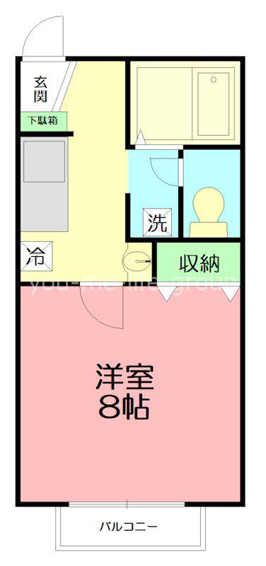 サンモリッツ(1K/1階)の間取り写真