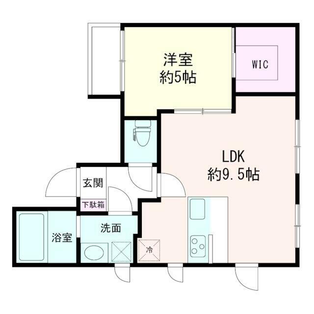 エムズ南雪谷(1LDK/2階)の間取り写真