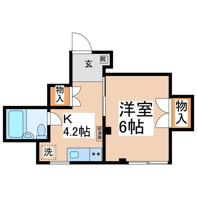 コアビル(1K/3階)の間取り写真