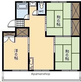 ドリームビル(3DK/2階)の間取り写真