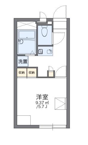 レオパレスステージ福町(1K/1階)の間取り写真