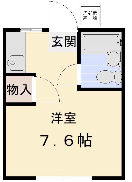 N-ONE(ワンルーム/1階)の間取り写真