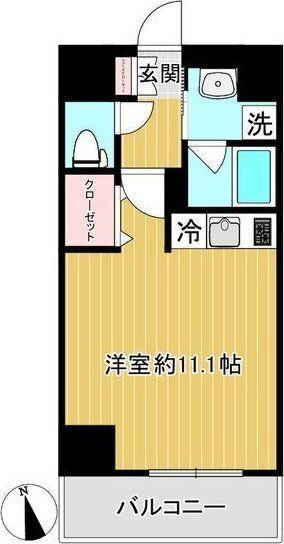 SHOKEN RESIDENCE名古屋今池(ワンルーム/7階)の間取り写真
