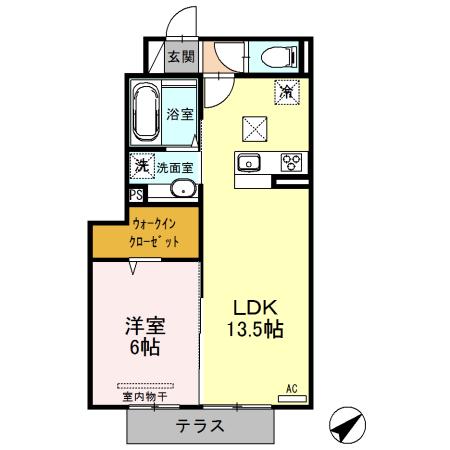 ACCELERATOR (1LDK/1階)の間取り写真