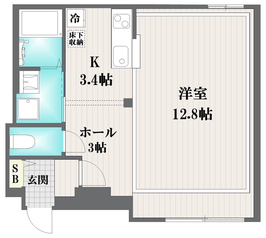 ARTEMIS HEBEL MAISON CHUO(1K/1階)の間取り写真