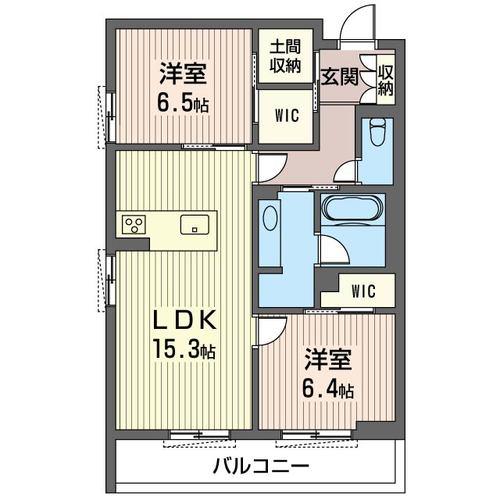 GRAN CREST 陽東(2LDK/3階)の間取り写真