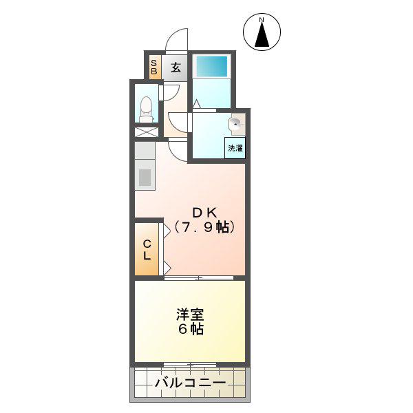 JR紀勢本線 高茶屋駅 徒歩17分 3階建 築19年(1LDK/1階)の間取り写真