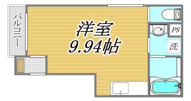 アーバンステージ神田(ワンルーム/2階)の間取り写真