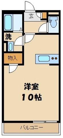 レオネクストマローネ(1K/1階)の間取り写真