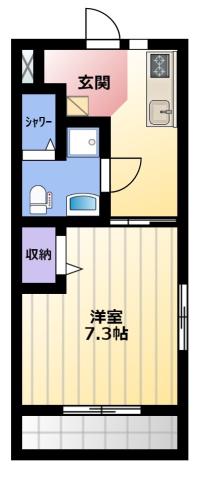 NEXTAGE新橋(1K/1階)の間取り写真