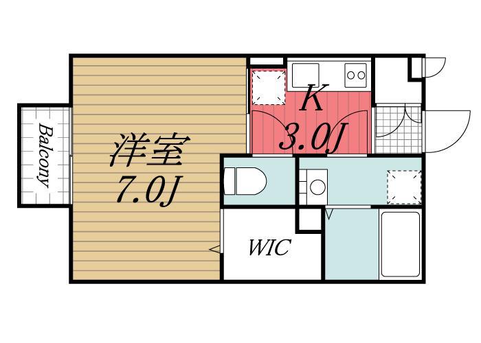 エトワール /八幡(1K/1階)の間取り写真