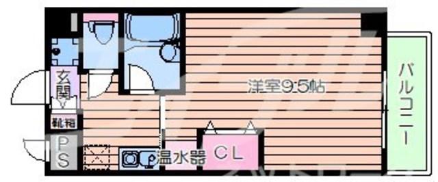 クレールメゾン(1K/8階)の間取り写真