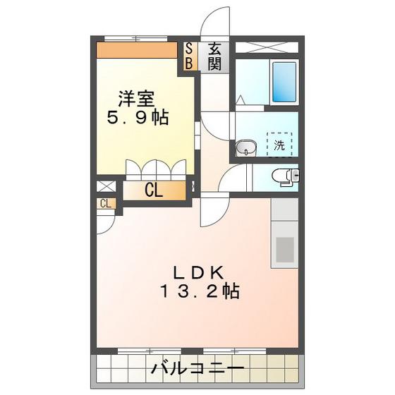 エミール(1LDK/2階)の間取り写真
