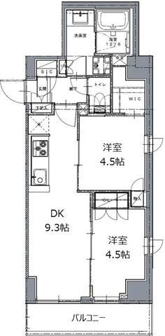 レジディア白金高輪II(2DK/5階)の間取り写真