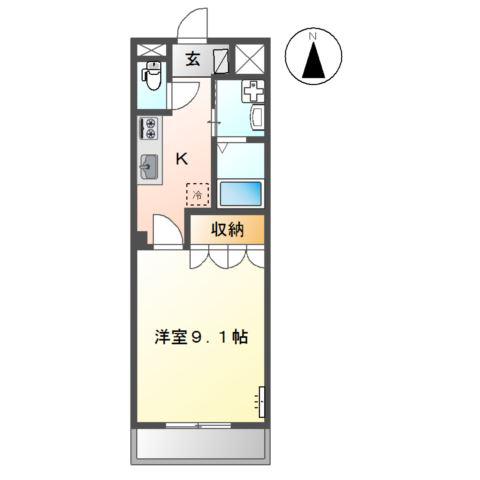 ロイヤル木の家 II番館(1K/3階)の間取り写真