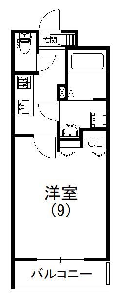 HEARTLYKKE(1K/1階)の間取り写真