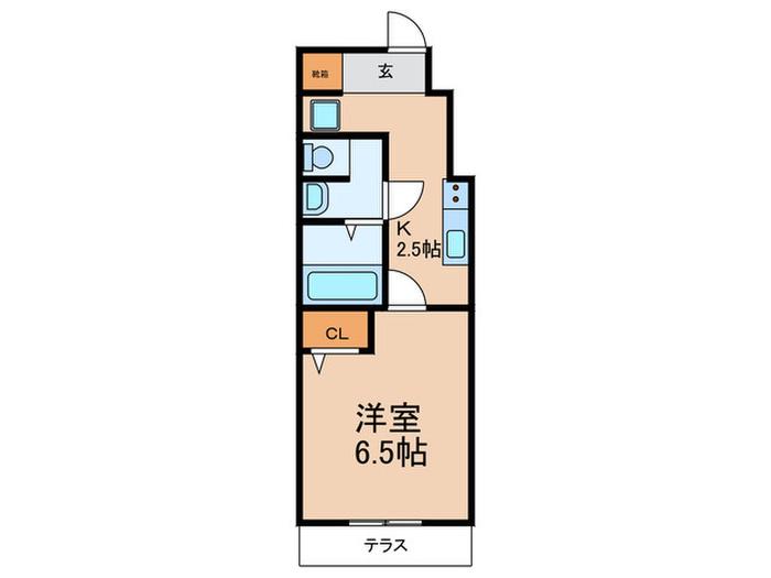 シングルコート23(1K/1階)の間取り写真