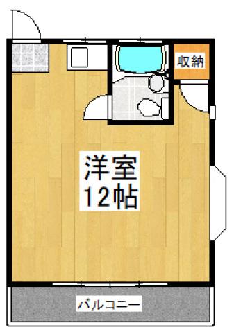 メゾンエクセK(ワンルーム/2階)の間取り写真