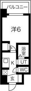 エステムコート名古屋ステーションクロス(1K/6階)の間取り写真