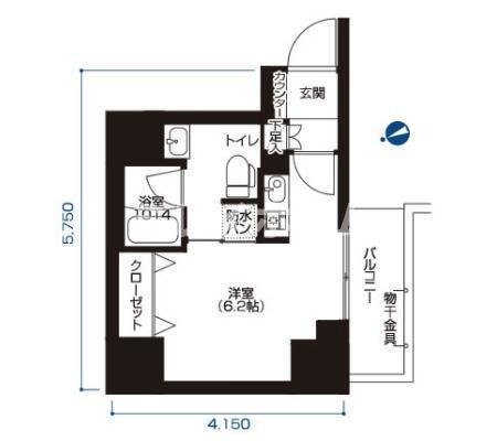 アーバネックス大森(ワンルーム/2階)の間取り写真