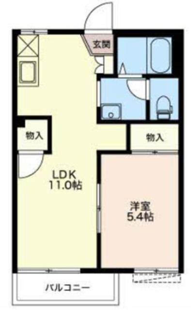 フレグランス東屋(1LDK/1階)の間取り写真