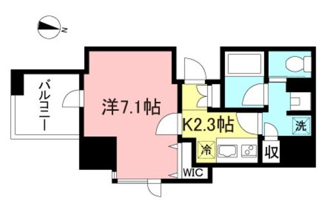 プライムメゾン初台(1K/1階)の間取り写真