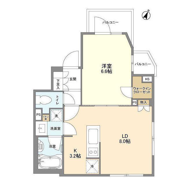 ACOLT碑文谷RESIDENCE(1LDK/3階)の間取り写真