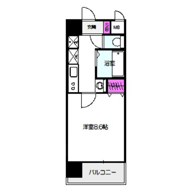 AXIS LIFE 大阪城北(1K/4階)の間取り写真